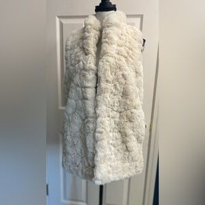 Rachel Zoe Cream Teddy Jacket Plush Outerwear